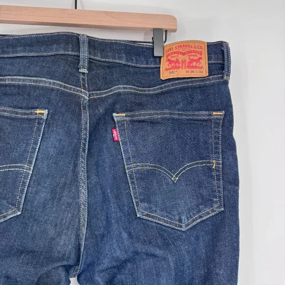 Levi’s 541 Men’s Athletic Taper Dark Wash Jeans 36x32 - Picture 11 of 15